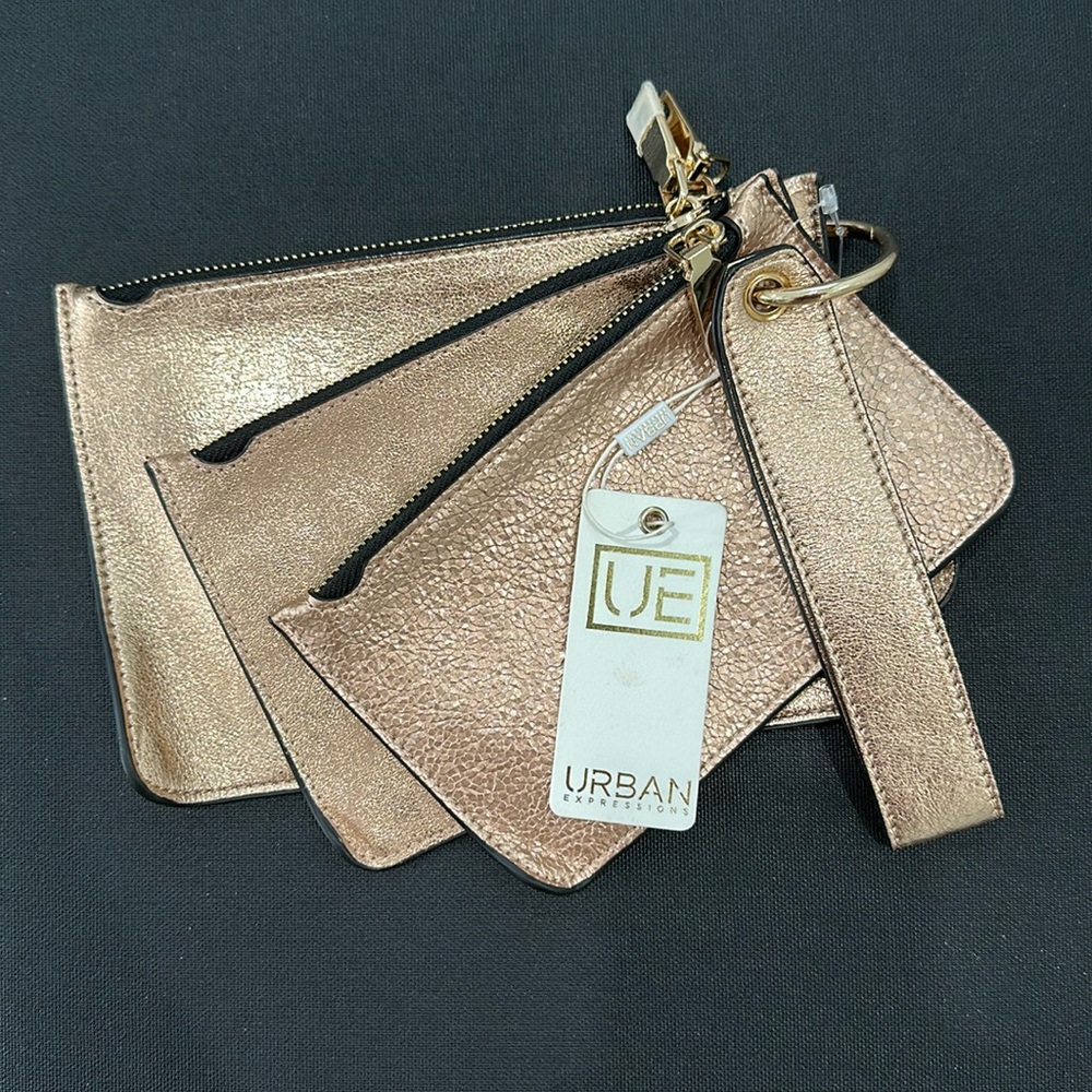 URBAN Expressions Vegan Rose Gold Wristlets Set of 3 NEW